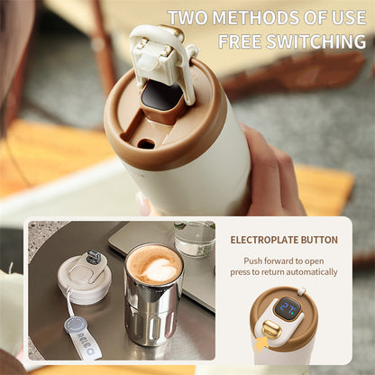 Digital Display Stainless Steel Coffee Insulated Cup 410ml