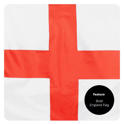 Large England Flag - 5ft x 3ft English Flag - Euros Football Supporter Indoor Outdoor Decoration - St Georges Day