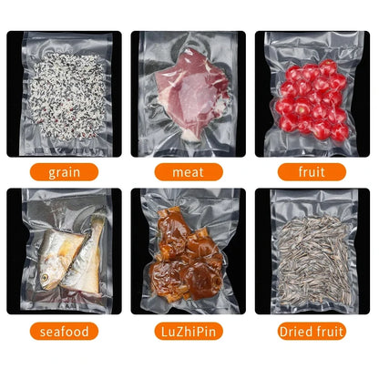 Vacuum Seal Bag and Sealing Machine Combo 2 in 1 Dual Mode Food Saver for Fruits Meat Snacks Sous Vide Preservation W/ 60 Bags