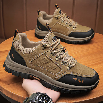 Men's shoes autumn anti slip and wear-resistant construction site work travel shoes outdoor hiking workwear labor protection trendy shoes