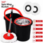 360° FLOOR MAGIC SPIN MOP BUCKET SET PREMIUM ROTATING DRY HEADS WITH 2 HEADS