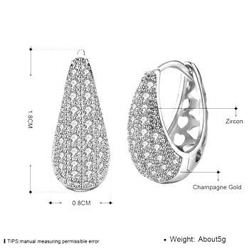 European and American style hollowed out diamond inlaid K gold zircon ear clip accessories