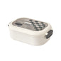 Fashionable and simple style heat preservation portable partitioned stainless steel lunch box lunch box