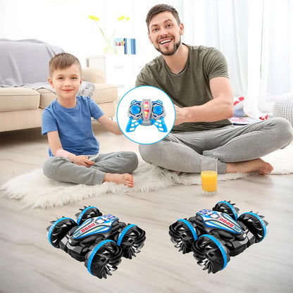 Amphibious Remote Control Car Gesture Sensor 4WD Off-Road Toy Car 360 Degree Rotating Waterproof RC Stunt Car for Kids Gifts