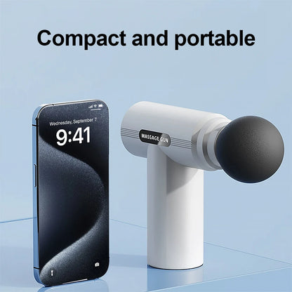 Portable Fascia Gun Vibration Massage Gun For Body Neck Back Deep Muscle Relaxation Fitness Mini Fascia Gun With Digital Display