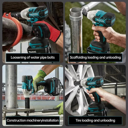 Makita DTW285 18V Brushless Electric Screwdriver 280N.m 1/2" Socket Rechargeable Drill Driver Compatible with Makita 18V Battery