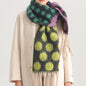 Imitation wool scarf with colorful polka dots, lazy temperament, soft and versatile shawl, thick and warm