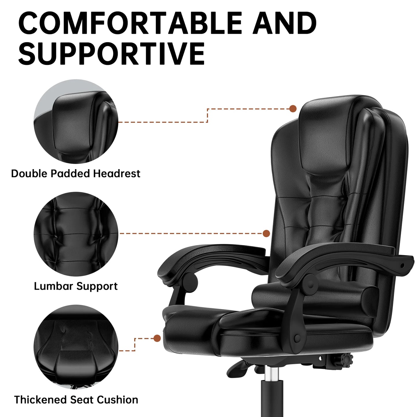 Executive Office Chair High Back Desk Chair Ergonomic Recliner Computer Chair Gaming Chair for Home Office Working