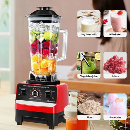 Multifunctional Blender Set 2L+600ML Large Capacity High Power Wall Breaker Stainless Steel 6-Blade Mixer Juicer Food Machine
