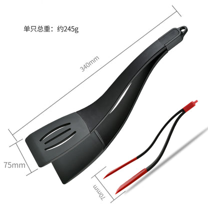 3 In 1 Frying Spatula Clip Silicone Food Clip Frying Steak Pancakes Shovel Slotted Turners Kitchen Tools Cooking Utensils Kitchen Gadgets