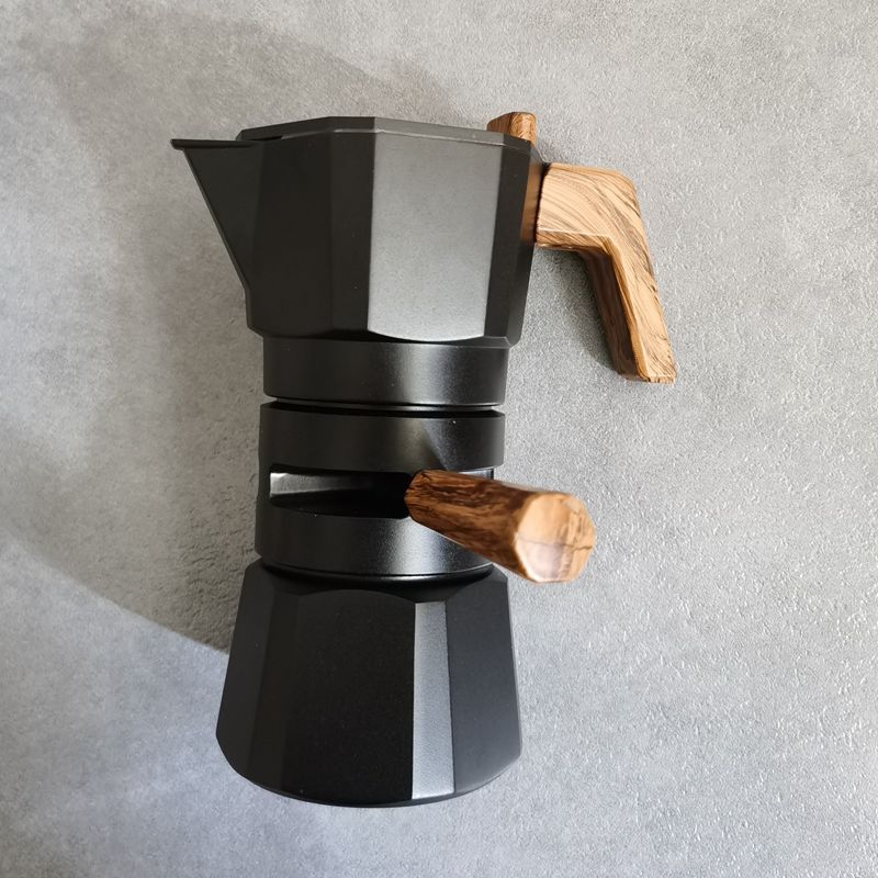 Two-Cup Coffee Pot Double Valve Moka Pot
