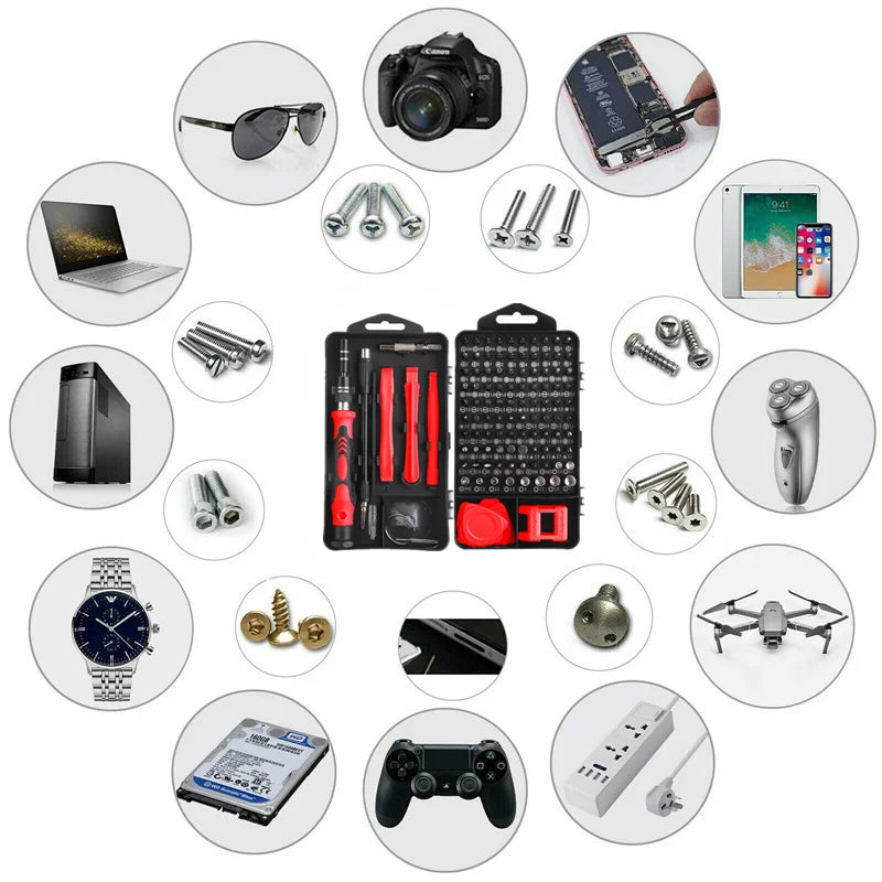 Magnetic Precision Screwdriver Set Electronic Repair Tool Kit Torx Hex Bit Handle  for Computers Laptops Phones Home Diy