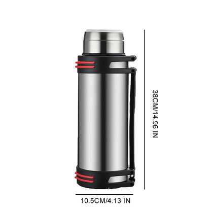 2L Stainless Steel Thermal Bottle Portable Vacuum Flask Insulated Hot Water Bottle Thermos for Home Car Outdoor Travel Camping