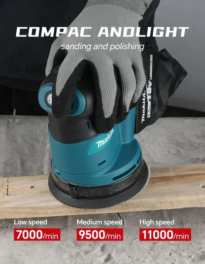 Makita DBO180Z Lithium ion 18V Cordless Rechargeable Disc Random Track Sanding Machine for Woodworking Mud Polishing
