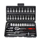 46PCS Ratchet Wrench Tool Set 1/4 Metric Socket Wrench Household Manual Repair Tools for Bike Repair