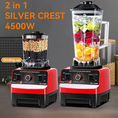 Multifunctional Blender Set 2L+600ML Large Capacity High Power Wall Breaker Stainless Steel 6-Blade Mixer Juicer Food Machine