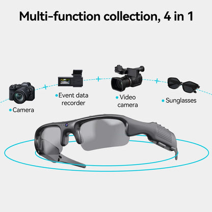 Smart Sunglasses 1080P WiFi Camera Glasses Outdoor Cycling Sports Polarized Lens Smart Security Protection Video Record Glasses