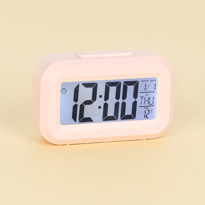 Mini Digital Alarm Clock: LED Backlight, Calendar, Snooze, Data Display