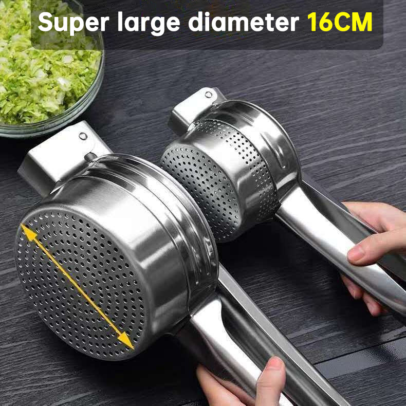 Squeezer Stainless Steel Manual Juicer Household Vegetable Filling Dehydration Large Practical And Creative Potato Mashing