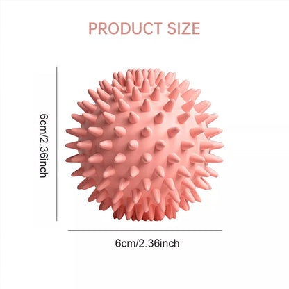 Durable sport massage ball. Spiky design for myofascial release, deep - tissue work, trigger points, muscle recovery & pain reli