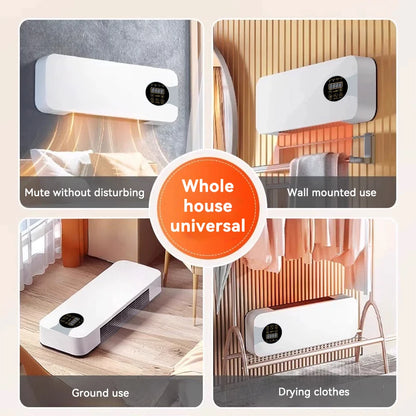 New Fan Heater Wall Mounted Electric Heater Heater Warm Air Cold Air Dual Mode with Remote Control Heater Air Conditioner