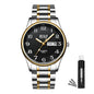 BOSCK Analog Mens Watch 40mm Easy Read Stainless Steel Business Watch for Men Mens Wrist Watches Wrist Watch for Men