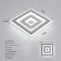 Modern Square LED Ceiling Light,28W Acrylic Ceiling Lamp,White Ceiling Chandelier for Bedroom,Living Room Warm Light 3000K