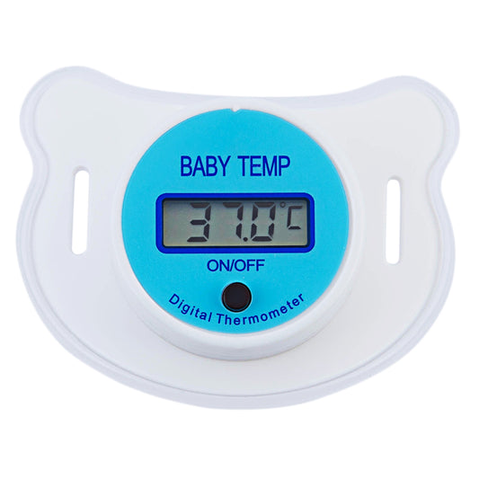 Portable LCD Digital Babies Mouth Pacifier Thermometer with Protective Storage Cover