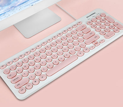 D520 Silent Wired Esports Keyboard USB Ultra Thin 104 Key Business Office Retro Punk Computer Gaming Keyboard