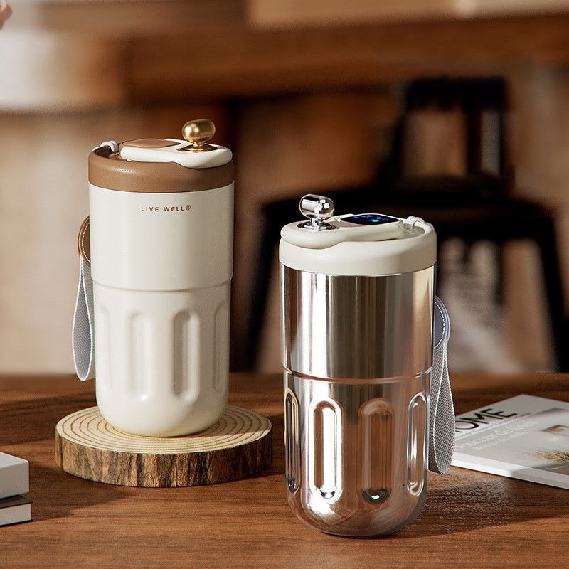 Digital Display Stainless Steel Coffee Insulated Cup 410ml