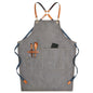 Apron denim workwear with logo printing