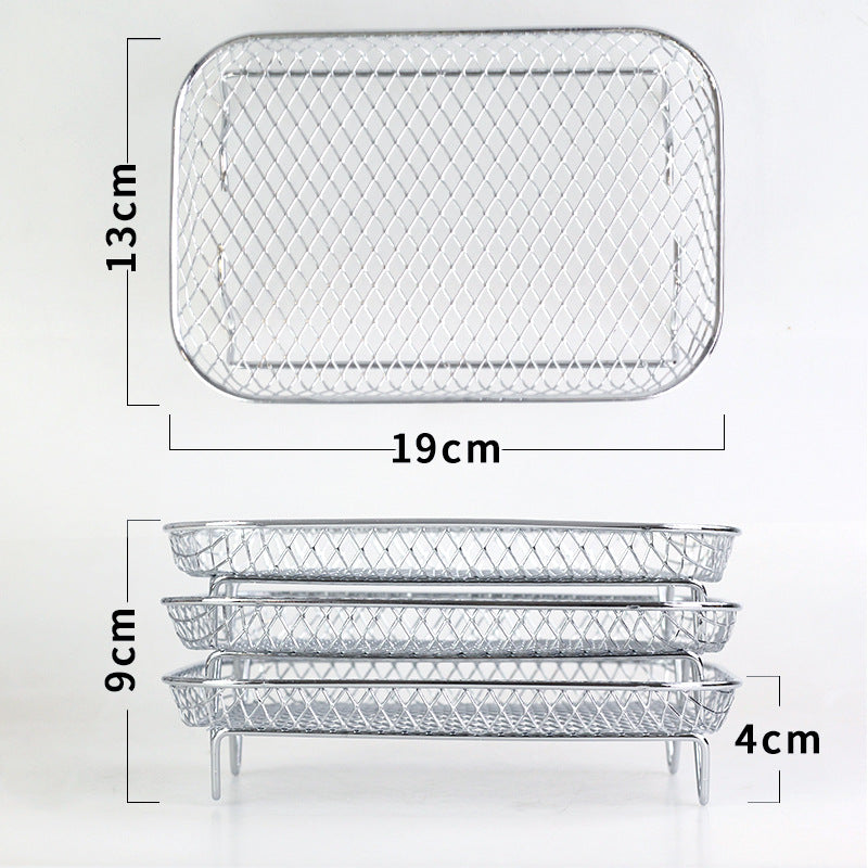 Airfryer Accessories Three-Tier Airfryer Steamer Rack Stainless Steel DZ201 Stackable Rack Dehydration Rack Dried Fruit Rack