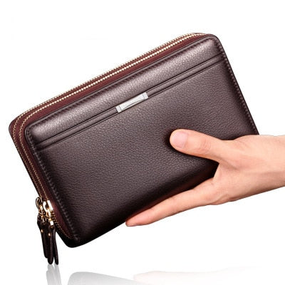 Brand wallet men wallets leather fashion handbags Men's wallet luxury high capacity casual black men's handbag wallet leather