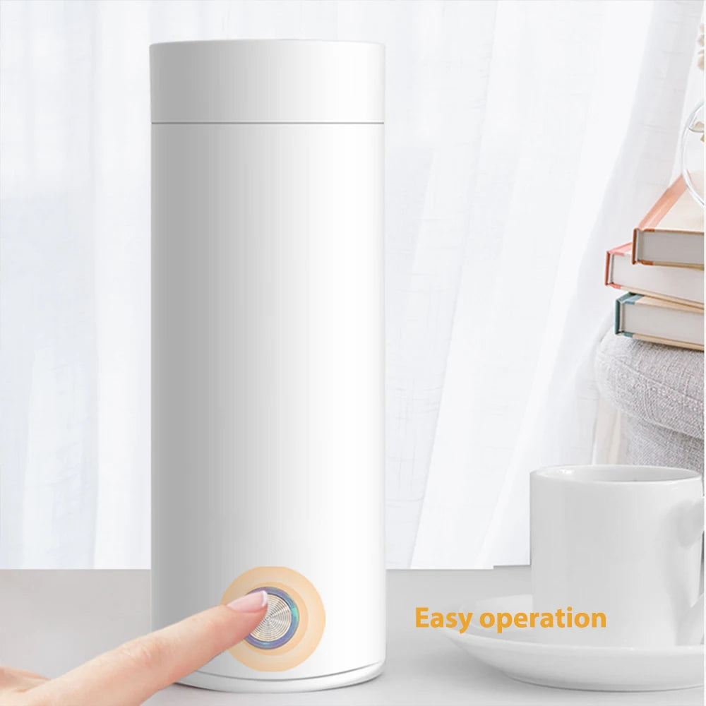 Portable Electric Travel Kettle 400ml  Stainless Steel Vacuum Insulated for Tea/Coffee/Baby Milk Fast Boiling