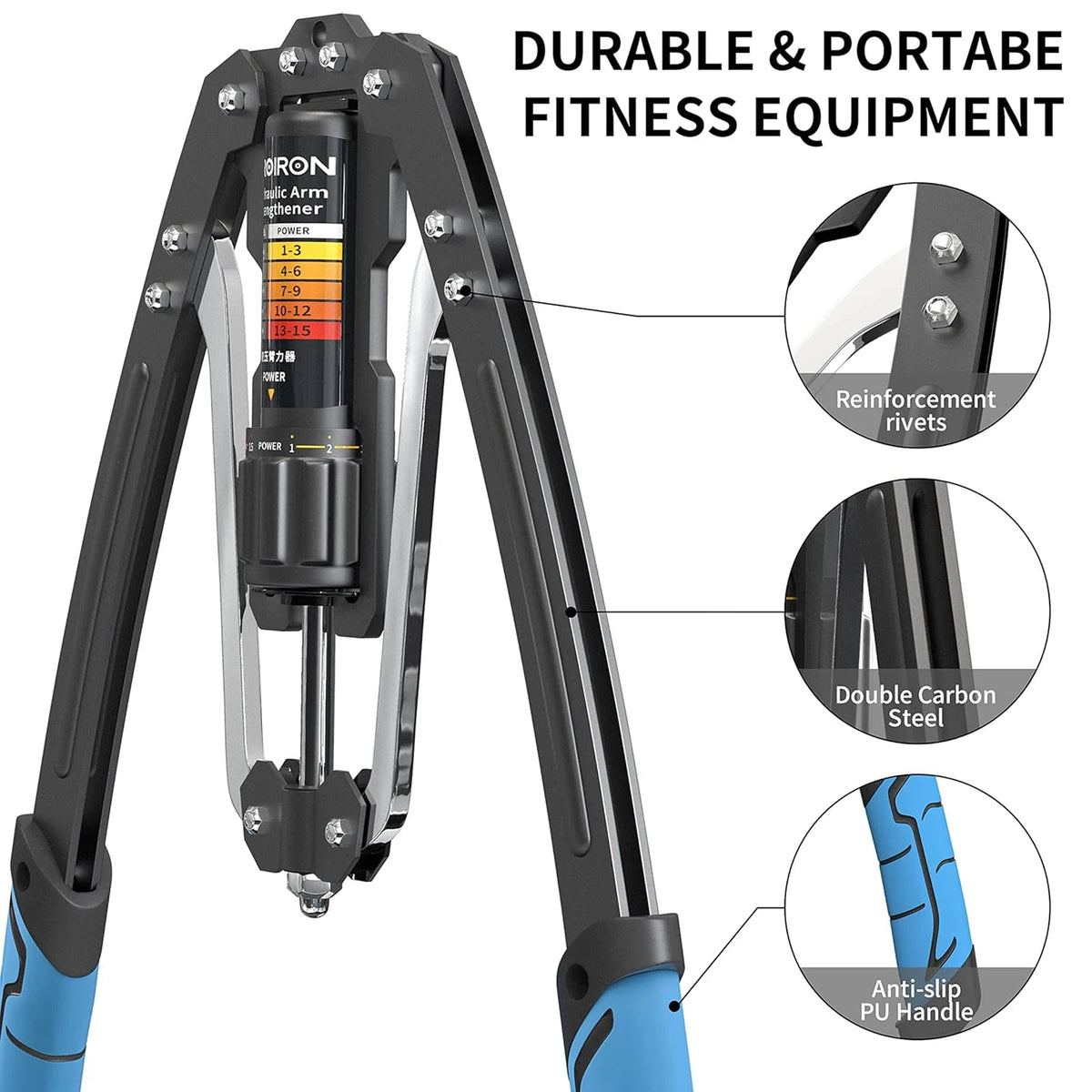 Adjustable Torsion Arm Fitness Machine, 22-440lbs Hydraulic Power Exerciser, Twister Arm Exerciser Home Chest Expander, Biceps, Abdomen, Shoulder And Chest Muscle Strength Training Fitness Equipment