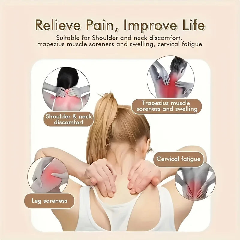 Shiatsu Neck Shoulder Massager Deep Tissue Shawl Kneading Spine Back Muscle Relaxer for Car Home Use Trapezius Neck Massager