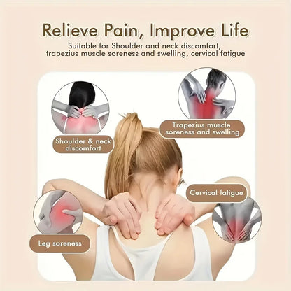 Shiatsu Neck Shoulder Massager Deep Tissue Shawl Kneading Spine Back Muscle Relaxer for Car Home Use Trapezius Neck Massager