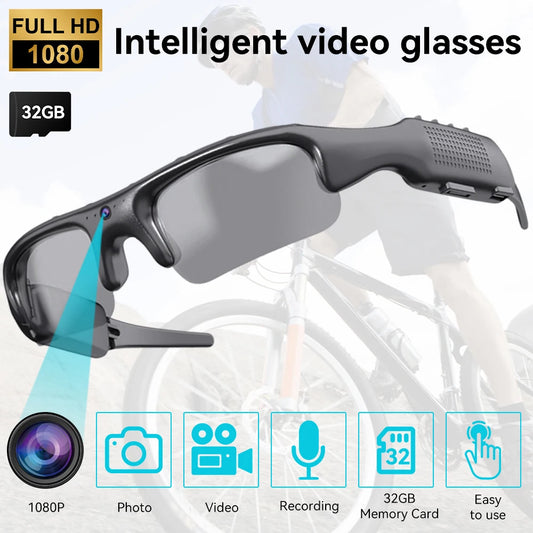Smart Sunglasses 1080P WiFi Camera Glasses Outdoor Cycling Sports Polarized Lens Smart Security Protection Video Record Glasses