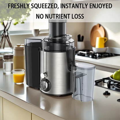 Juicer Machine 800W Stainless Steel Centrifugal Juicer Extractor with Wide Mouth 2.56” Feed Chute for Fruit Vegetable