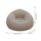 Brown Lazy Inflatable Sofa with Air Pump Spherical Sofa Chair Furniture for Bedroom and Living Room Indoor
