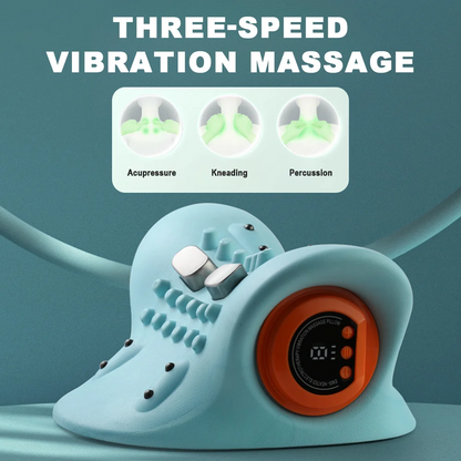 Neck Massager Pillow Adjustable Three speeds Heat Comfortable Stretching for Neck Shoulder Relaxation at Home Office Travel