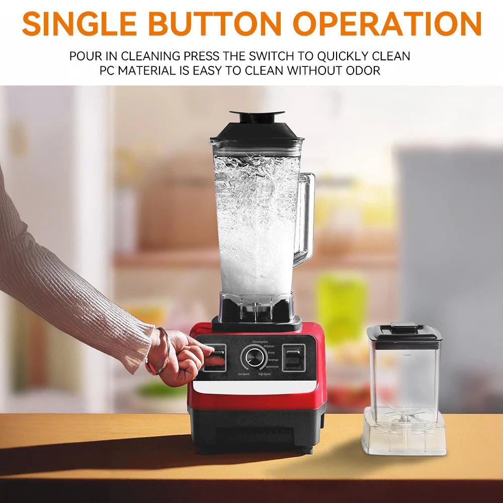 Multifunctional Blender Set 2L+600ML Large Capacity High Power Wall Breaker Stainless Steel 6-Blade Mixer Juicer Food Machine