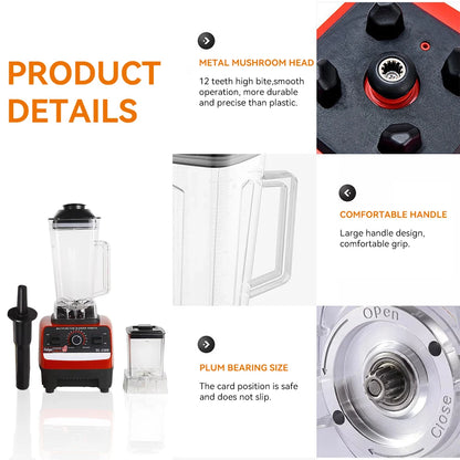 Multifunctional Blender Set 2L+600ML Large Capacity High Power Wall Breaker Stainless Steel 6-Blade Mixer Juicer Food Machine