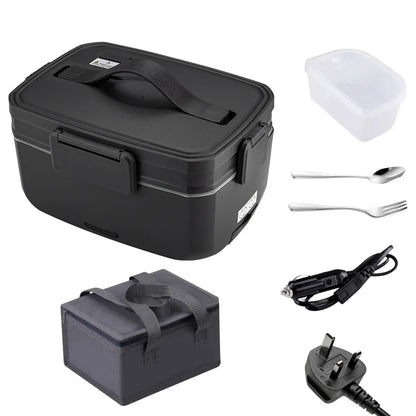 Clearance Sale 1.5L/3L Electric Lunch Box 40W/90W Fast Heating Portable Self-Heating Food Container Stainless Steel Liner Button Control Bento Box for Office School Travel UK Stock