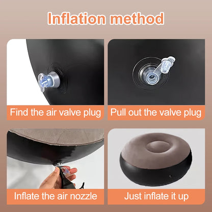 Portable Inflatable Leisure Bean Bag Sofa Lazy Sofa With Footstool Indoor  Outdoor Seat Foldable Camping Couch Garden Chair Pouf