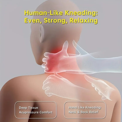 Shiatsu Neck Shoulder Massager Deep Tissue Shawl Kneading Spine Back Muscle Relaxer for Car Home Use Trapezius Neck Massager