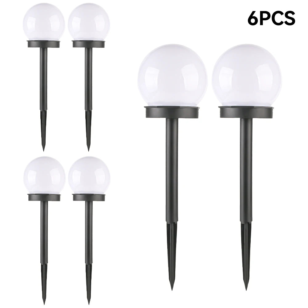 Solar Lights Outdoor 3/6 Pack Solar LED Globe Powered Garden Warm Light Waterproof for Yard Patio Walkway Landscape Pathway