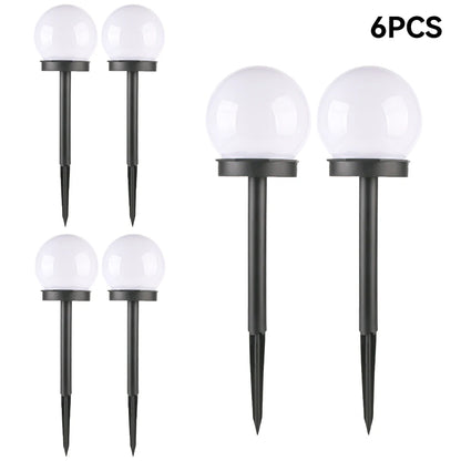 Solar Lights Outdoor 3/6 Pack Solar LED Globe Powered Garden Warm Light Waterproof for Yard Patio Walkway Landscape Pathway