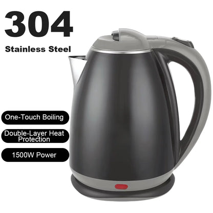2L Electric Kettle Stainless Steel Fast Boil Water Heater Tea Household Kettle  with Auto Shut-Off Protection Anti-scalding