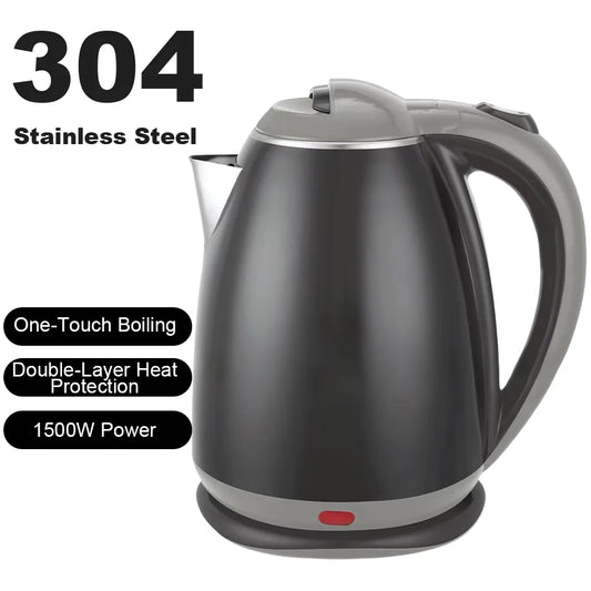 2L Electric Kettle Stainless Steel Fast Boil Water Heater Tea Household Kettle  with Auto Shut-Off Protection Anti-scalding
